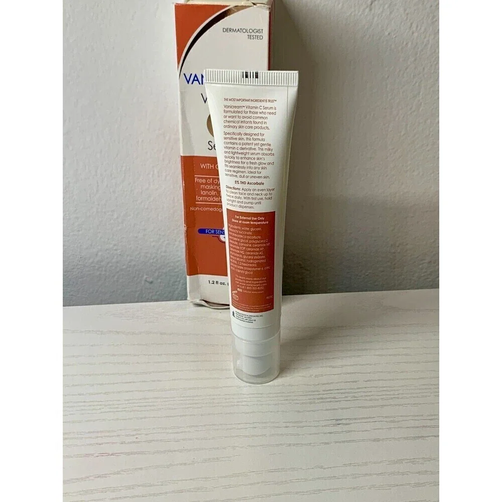 Vanicream Vitamin C Serum 1.2Oz Dye Free Sensitive Skin Ceramides NIB NEW THD